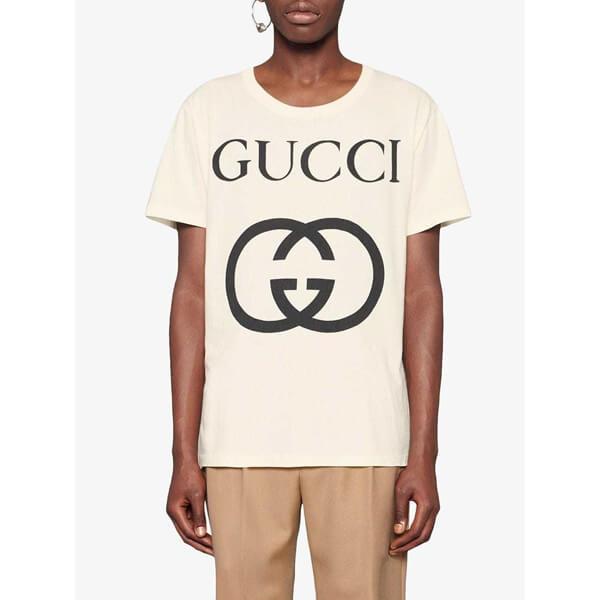 GUCCI スーパーコピー インターロッキングG コットン オーバーサイズ Tシャツ 493117X3Q357561